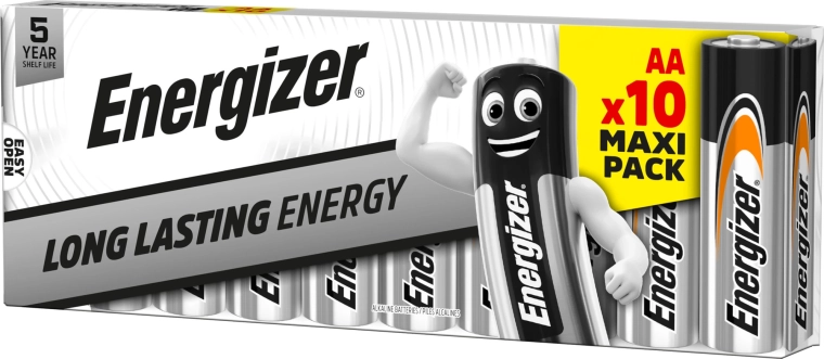 Energizer Everyday alkaline batteries AA, 10 pcs