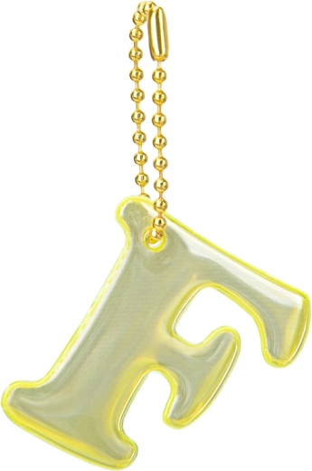 Baagl reflective charm letter F
