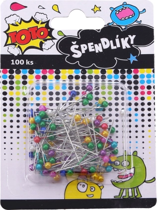 Карфици с цветна главичка 100 бр.