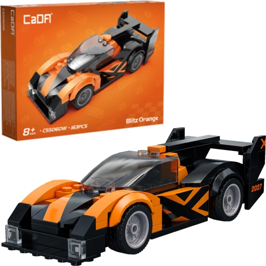 CaDA Building Set Racing Car Blitz Orange 163 pieces