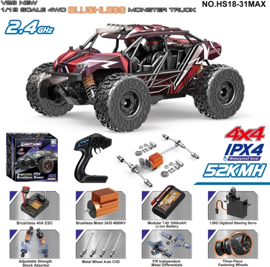 Дистанционно управляема офроуд кола Monster Max 1:18