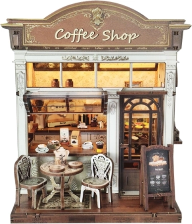Miniature Dollhouse – Café Shop 2Kids Toys