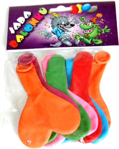 Inflatable heart-shaped balloons, 7 pieces