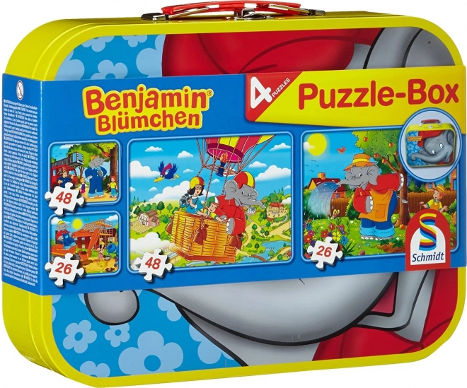 Пъзел Schmidt Бенджамин Цветко 4в1 в метален куфар