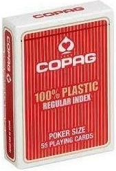 Пластмасови покер карти COPAG – червени, regular index
