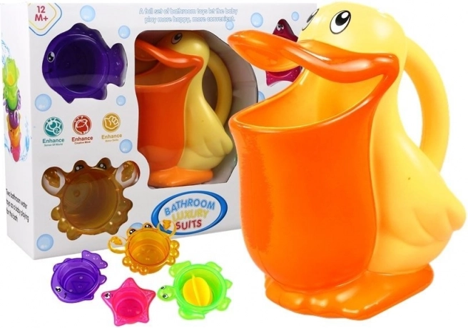 Bath set pelican with animal molds