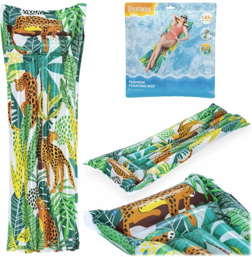 Bestway inflatable beach air mattress with jungle motif 183 × 69 cm - 1 piece