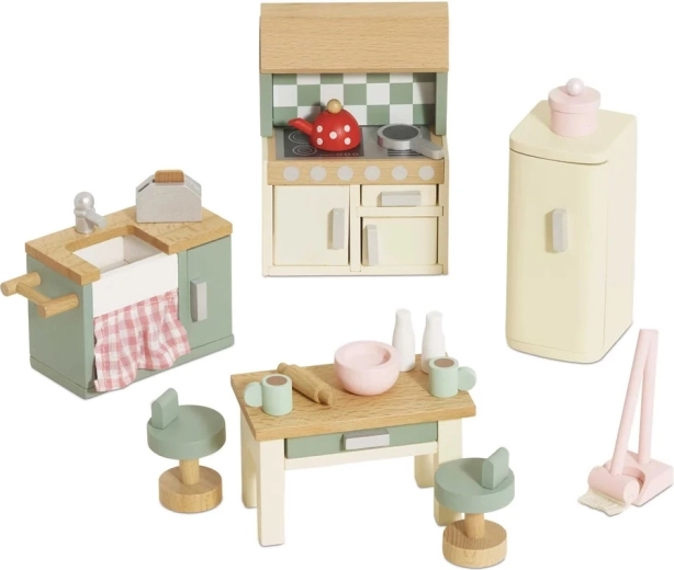 Le Toy Van дървен кухненски комплект мебели за къща за кукли Daisylane