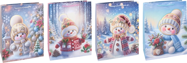 Коледна подаръчна торба L 30 × 41,5 × 12 см - 1 брой