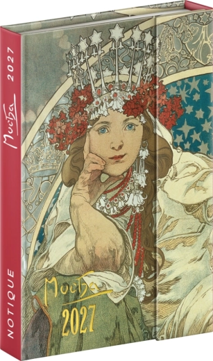 Notique седмичен магнитен дневник Алфонс Муха 2027 11 × 16 см