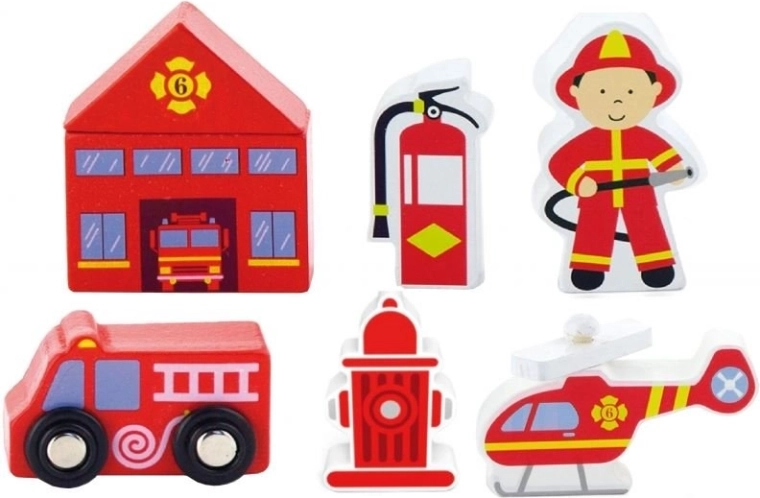 Viga Wooden Fire Station Set