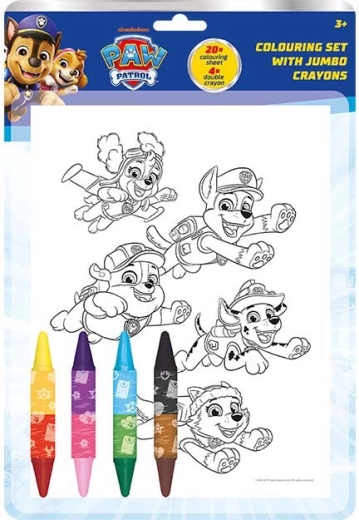 Paw Patrol Coloring Set with Double-Ended Wax Crayons