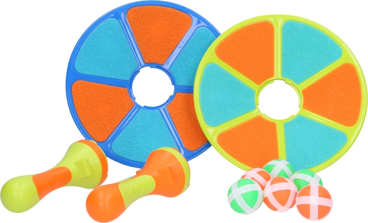 Catch Game with Hook-and-Loop Fasteners
