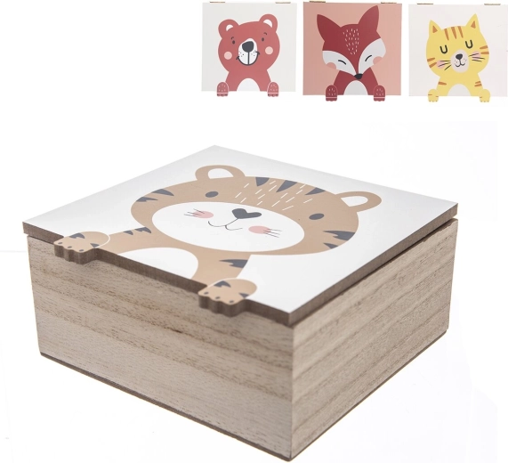 Kids' plastic snack box 15 × 15 × 7 cm (assorted designs)