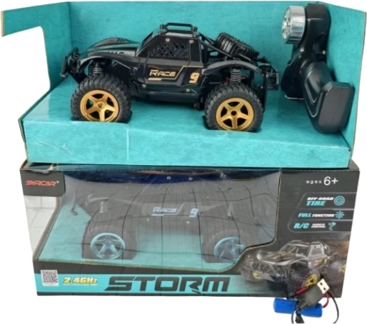 Remote-controlled buggy car with accessories