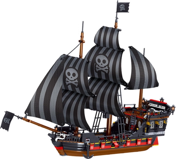 Pirate Ship Construction Set, 968 Pieces