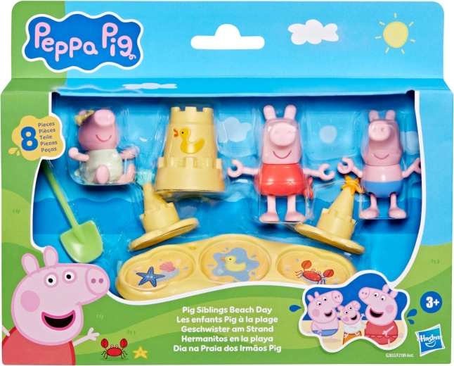 Hasbro Прасенцето Пепа Пиг – братя и сестри на плажа