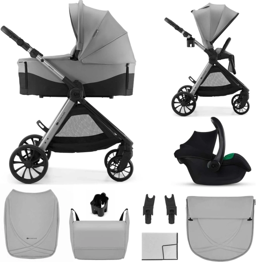 Kinderkraft vesto 2 комбинирана детска количка 3в1 сива