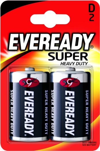D R20 1.5 V zinc-chloride batteries, 2 pcs – ENERGIZER Eveready Super Heavy Duty