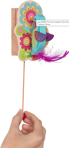 Wooden Door Knocker Hummingbird Tiki goki66 - 1 piece