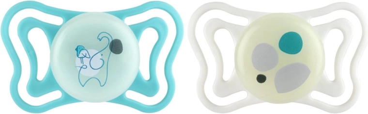 Chicco PhysioForma Light Silicone Orthodontic Pacifiers, Neutral, 6–16 m, 2 pcs