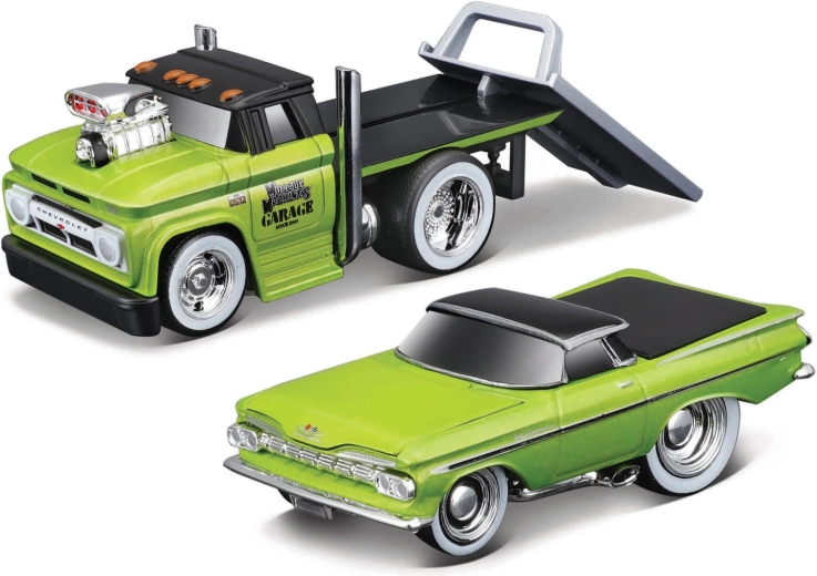 Maisto Muscle Transports 1966 Chevrolet C60 flatbed с Chevrolet El Camino 1:64
