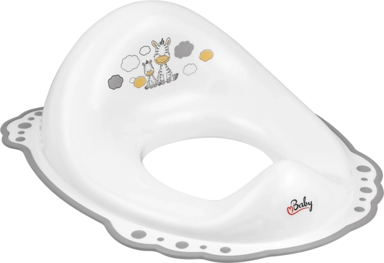 WC Reducer with Anti-Slip MALTEX Zebra white/grey