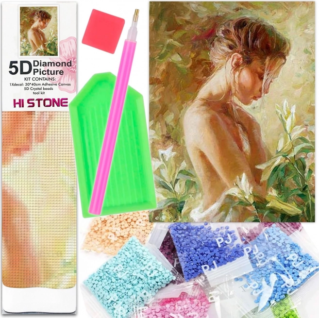Диамантена мозайка 5D – бродерия/рисуване, гола жена 1006335