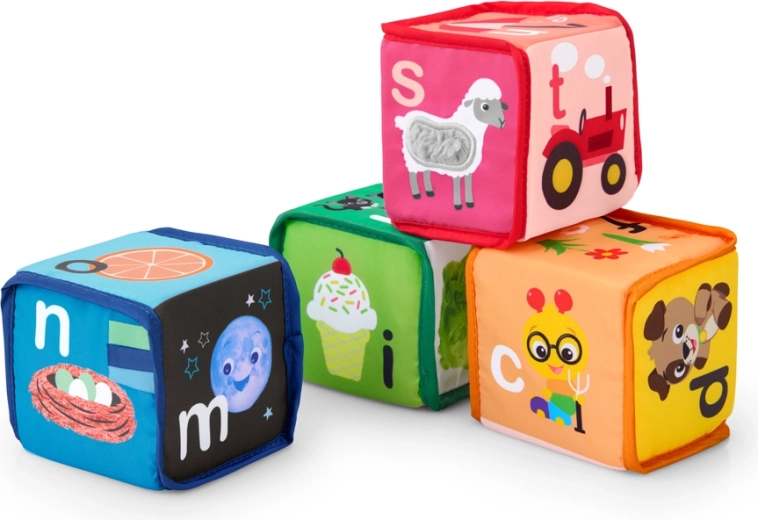 Baby Einstein текстилни кубчета с азбука Alpha Stacks, 4 бр.
