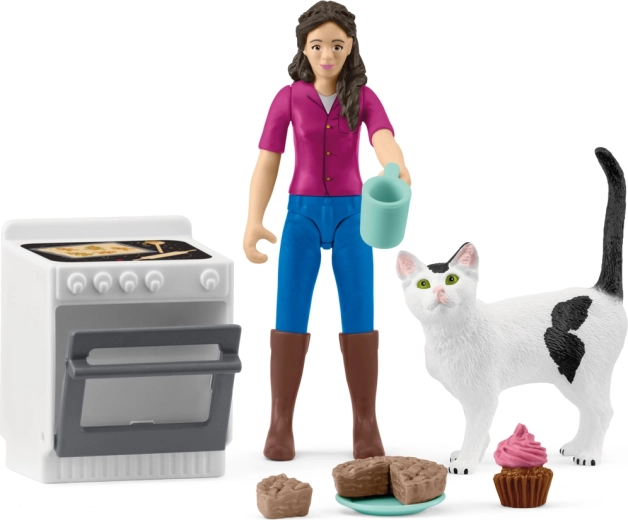 Пекарка с котка – игрален комплект SCHLEICH Pocket Set