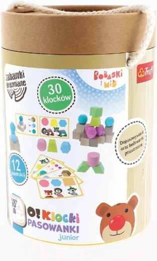 Дървени вмъкващи се кубчета junior Bobaski i Miś