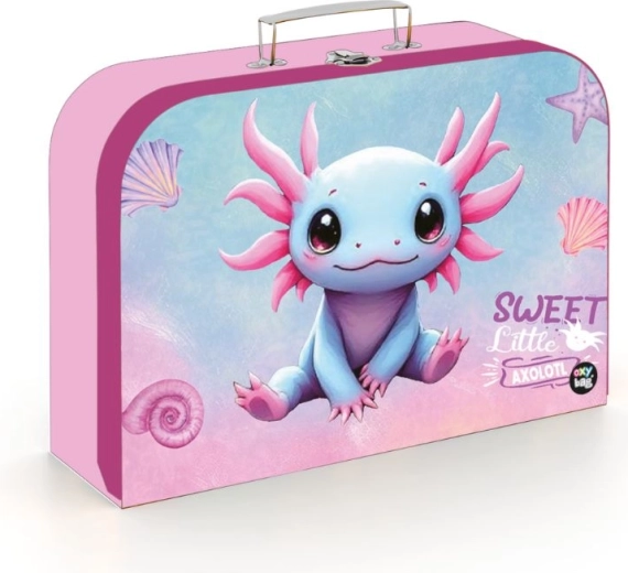 Children’s laminated suitcase Axolotl 34 cm