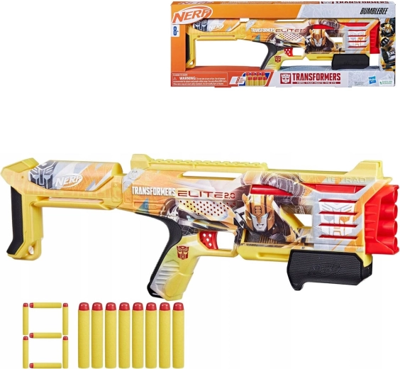 Hasbro Nerf Transformers Bumblebee бластер с 8 стрелички Elite