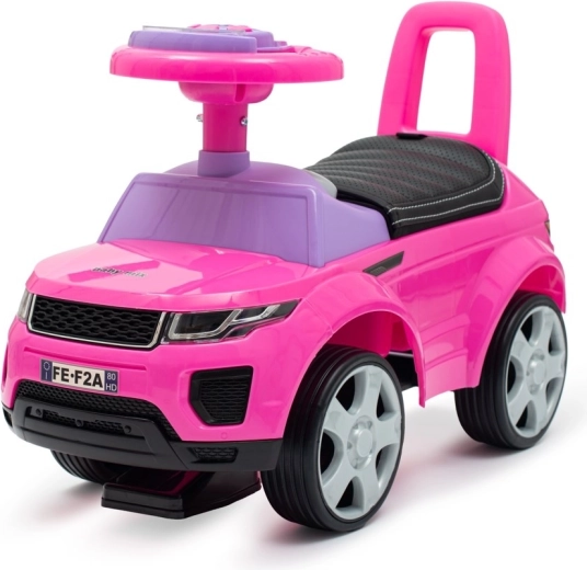 Baby Mix Prime SUV Ride-On Toy for Children, Pink, with Faux Leather Seat