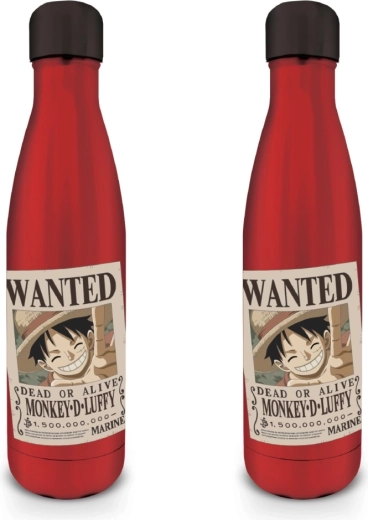 One Piece бутилка от неръждаема стомана Wanted Luffy