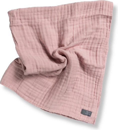 Vinter & Bloom organic layered muslin blanket silver rose