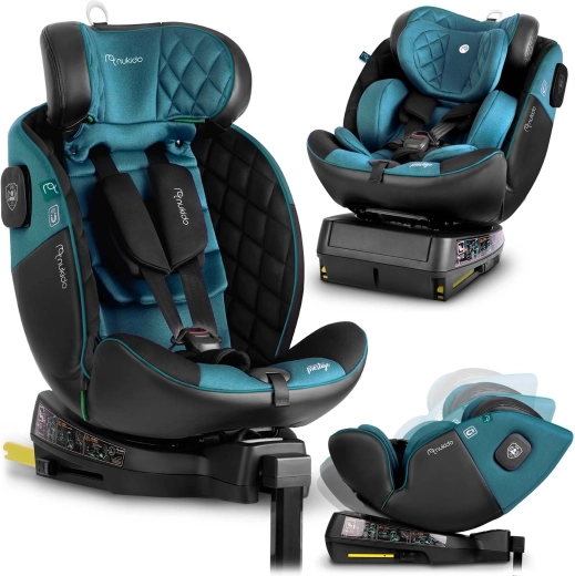 Детско столче за кола Nukido Prestige Line i-Size 40–150 см, въртящо се на 360°, ISOFIX