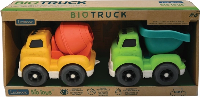 Lexibook set of eco construction vehicles made of bioplastic 18 cm