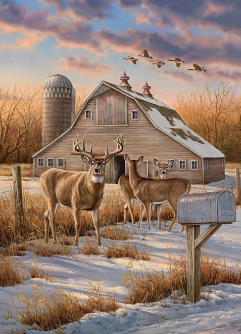 Puzzle COBBLE HILL Winter Country Road 1000 pieces