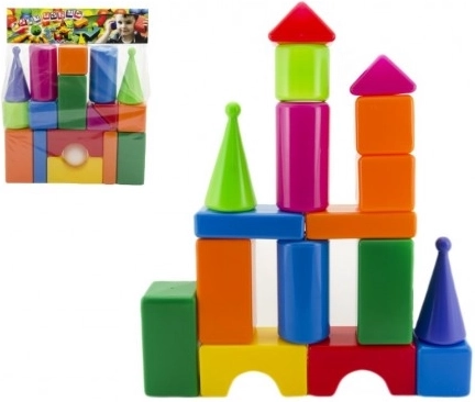 Големи пластмасови строителни кубчета 18 бр.