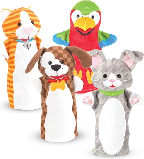 Melissa & Doug Playful Pets set of 4 animal hand puppets