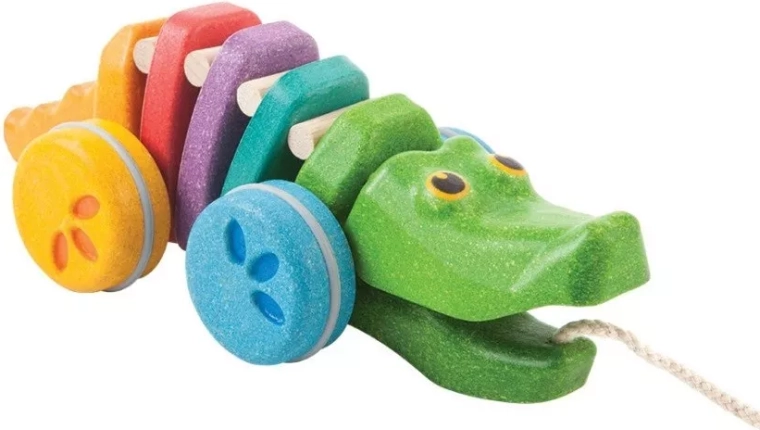PlanToys танцуващ крокодил – дъгов