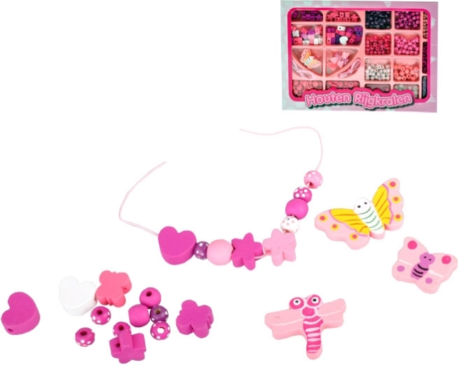 Wooden threading beads for children