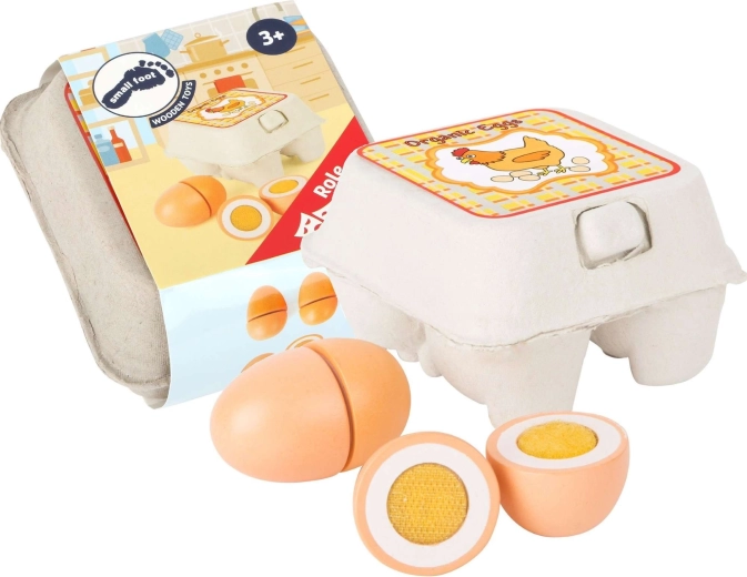 Small Foot Wooden Eggs for Pretend Play - 4 pcs