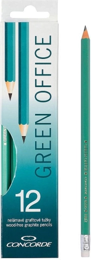 Графитни моливи Concorde Green Office с гума HB 12 бр.