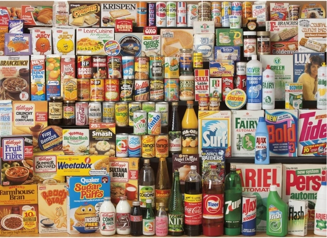 Пъзел GIBSONS Година 1980 Пазарска кошница 1000 части