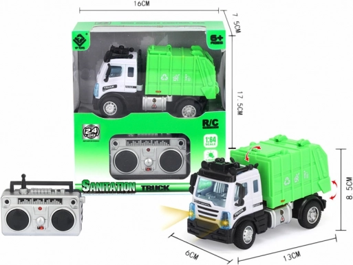 R/C Mini Garbage Truck with LED Lights