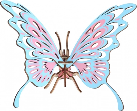 Woodcraft дървени 3D пъзели цветна пеперуда