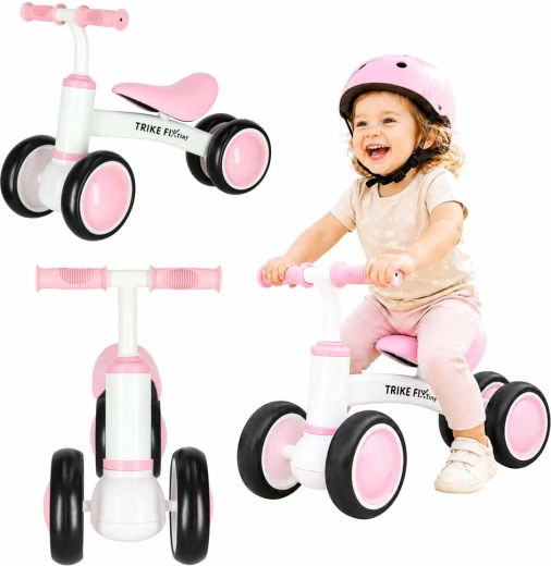 Trike Fix Tiny V2 розово детско балансиращо колело с четири колела