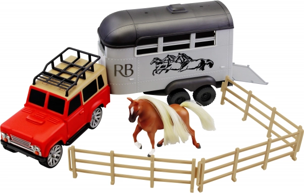 Royal Breeds кон с кола и ремарке 35 см
